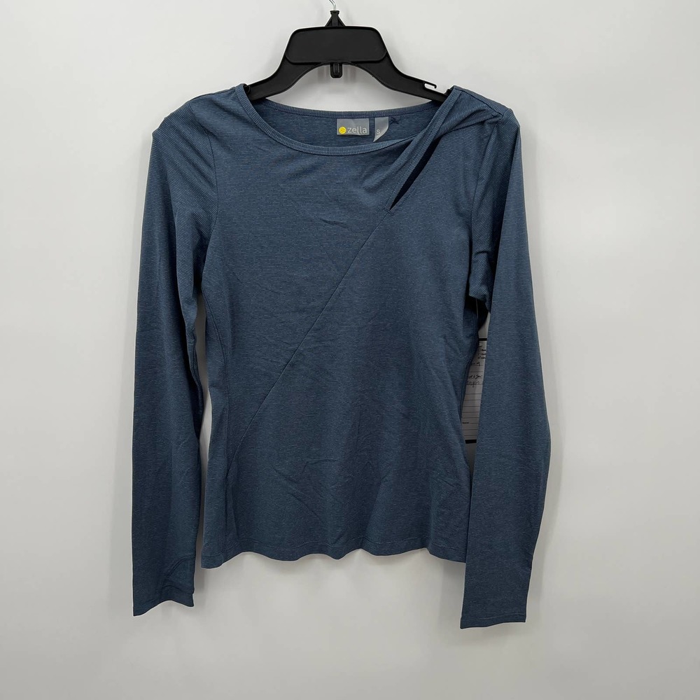 Z by Zella Women's Blue Canyon Long Sleeve Tee Size Small